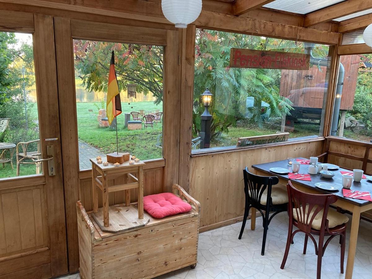 Pension Elbkiosk Kleinzadel Exteriör bild