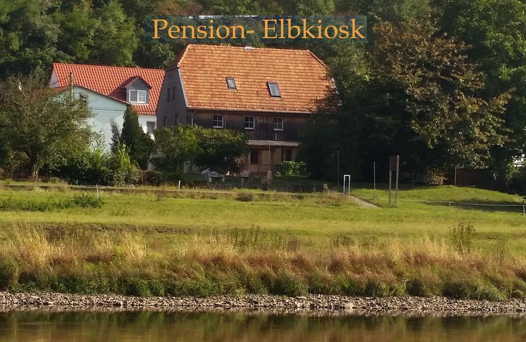 Pension Elbkiosk Kleinzadel Exteriör bild