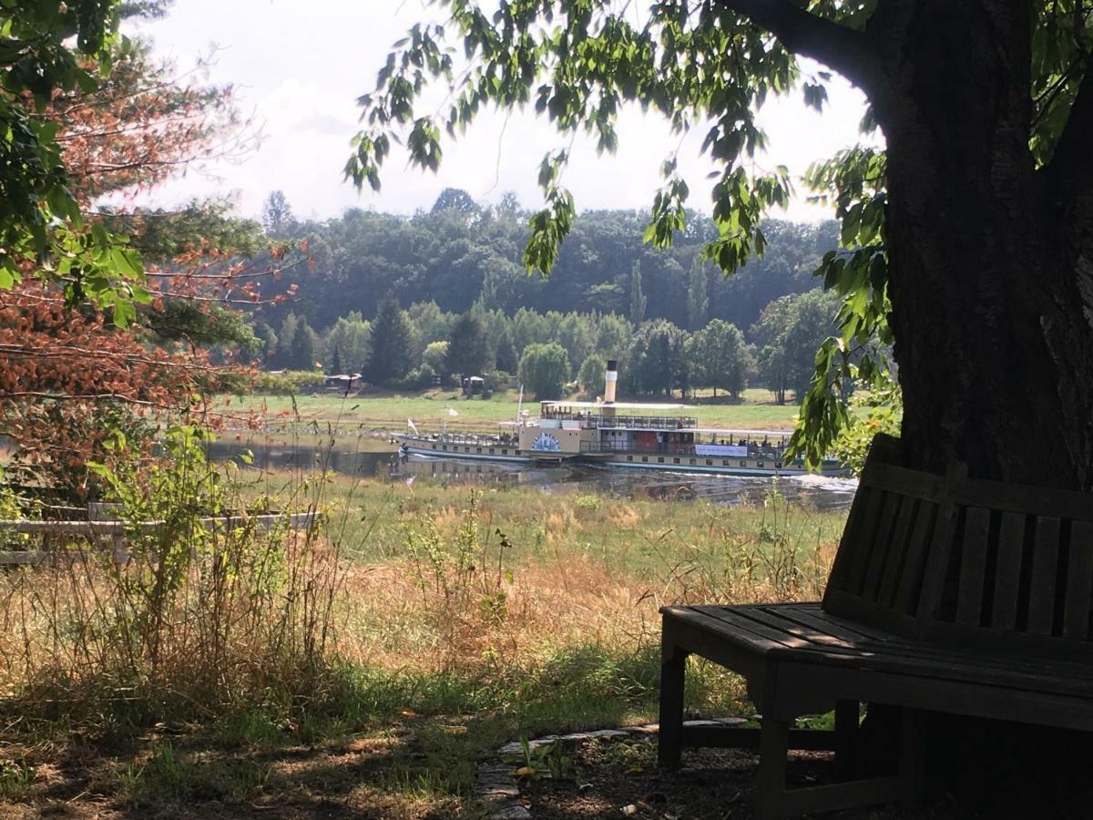 Pension Elbkiosk Kleinzadel Exteriör bild